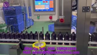 2240 J120 Linear Tracking Produktionslinie mit automatischer Kolbenbefüllung mit 4 Köpfen und 8 Rädern zum Verschließen