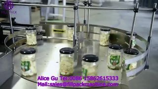 2248 O13 Automatische Wiege-, Abfüll- und Verschließ-Produktionslinie für Laba-Knoblauch im Glasglas