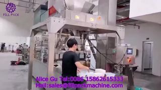 2250 J123 Lineare Wiege- und Abfüll-Produktionslinie mit Rollfolienversiegelung für Pilze in Plasti