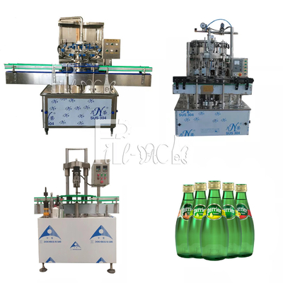 Automatische gekohlte des Getränk-1500BPH Glas-Flaschen-Aluminiumkappen-Getränkelinie der Füllmaschine-2L
