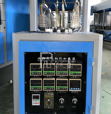 Halbautomatische PET-Blasformmaschine, 1 Hohlraum, 2 Gebläse + 1 Heiz-/Flaschenblasausrüstung für 5–10 l