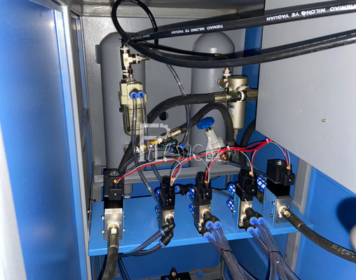 Halbautomatische PET-Blasformmaschine, 1 Hohlraum, 2 Gebläse + 1 Heiz-/Flaschenblasausrüstung für 5–10 l