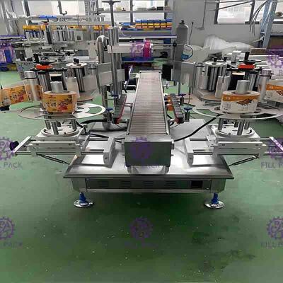 Maschinen-Doppeltes SUS304 40m/Min Automatic Flat Bottle Labeling versah mit Seiten