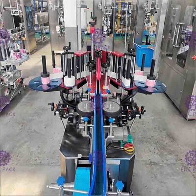 Automatische Quadrat-Ebenen-Flaschen-Etikettiermaschine spezieller geformter doppelter klebender Seitenaufkleber