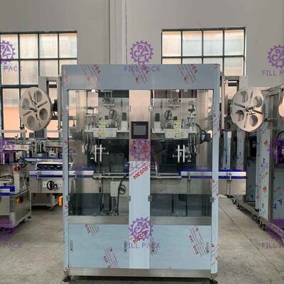 Flaschen-Etikettiermaschine-Panasonic-Bewegungsärmel-Applikator 400BPM des Haustier-1L