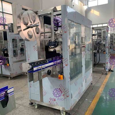 Flaschen-Etikettiermaschine-Panasonic-Bewegungsärmel-Applikator 400BPM des Haustier-1L