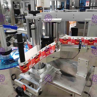 SUS304 40m/Min Flat Bottle Labeling Machine, quadratischer Flaschen-Aufkleber-Applikator
