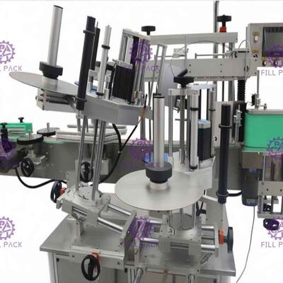 Doppeltes versah Aufkleber-Etikettiermaschine für Glasbierflasche-Genauigkeit +/- 1mm mit Seiten