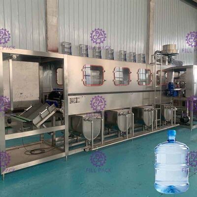 Volle automatische Wasser-Füllmaschine 5 Gallonen-300BPH für Trinkwassergewinnungsfließband des Fasses 18.9L