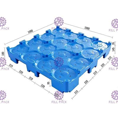 Besonders angefertigt färben Sie die 5 Schicht-untere aufbereitete Kunststoffpalette für das 5 Gallonen-Wasser-Flasche