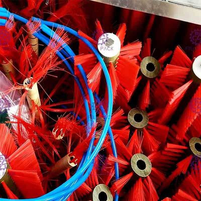 Doppelte Kopf-halb automatische Glasflaschenreinigungs-Maschine für Getränkefüllende Linie