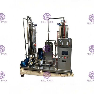 Doppelter Behälter mit Platten-Austauscher-Karbonisierungsanlage für CO2 Mischer 1500L/H