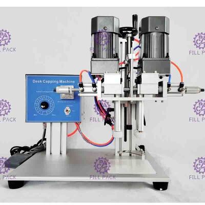 Halb Selbstpneumatische Tischplattenschrauben-mit einer Kappe bedeckende Maschine für Spray-Plastikflasche