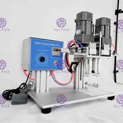 Halb Selbstpneumatische Tischplattenschrauben-mit einer Kappe bedeckende Maschine für Spray-Plastikflasche