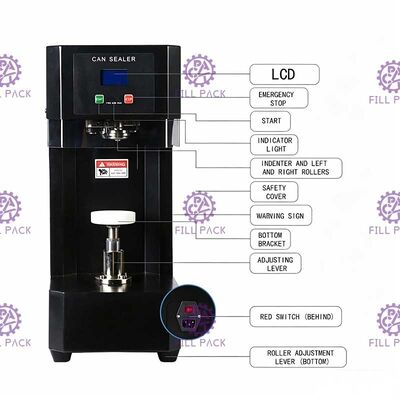 Tischplattenhalb automatischer Digital-Dose Seamer kann Dichtungs-Maschine HAUSTIER kann Eichmeister