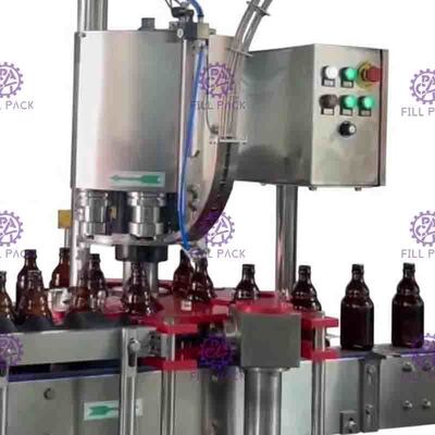 Industrielle 6 Kopf-Flaschen-Kronen-Mit einer Kappe bedecken Maschine, Kronen-Kappen-Flaschen-Dichtungs-Ausrüstung
