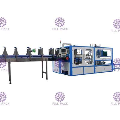 Doppelte Reihe automatische Flaschen-Verpackmaschine für Filmhüllepsychiater