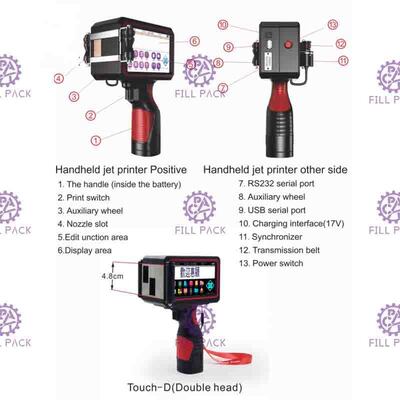 600 dpi Handheld Batch Coding Drucker Portable Handheld Inkjet Datum Code Drucker für Flaschen und Kartons