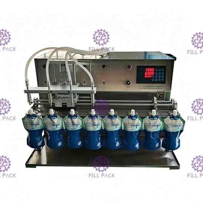 Halb automatisch stehen Sie oben Düsen Juice Milk des Beutel-Wasser-Füllmaschine-Desktop-10