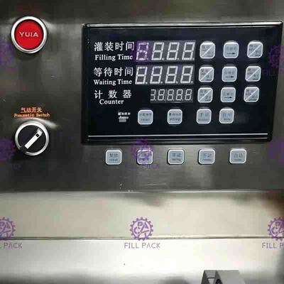 Halb automatisch stehen Sie oben Düsen Juice Milk des Beutel-Wasser-Füllmaschine-Desktop-10