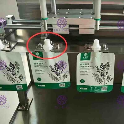 Halb automatisch stehen Sie oben Düsen Juice Milk des Beutel-Wasser-Füllmaschine-Desktop-10