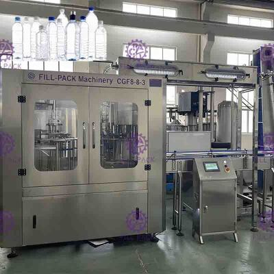 Plc-Steuer-HAUSTIER, das füllende mit einer Kappe bedeckende Maschine mit Touch Screen ausspült