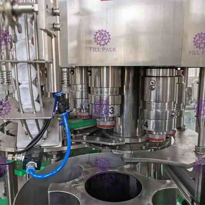 Automatische 3 in 1 Tafelwasser-Füllmaschine PLC-Touch Screen 12 Köpfen