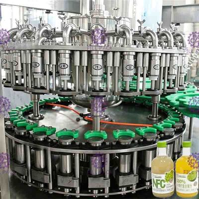 Full Auto-Glas-Flaschen-flüssige Füllmaschine, Frucht Juice Filler 8000BPH