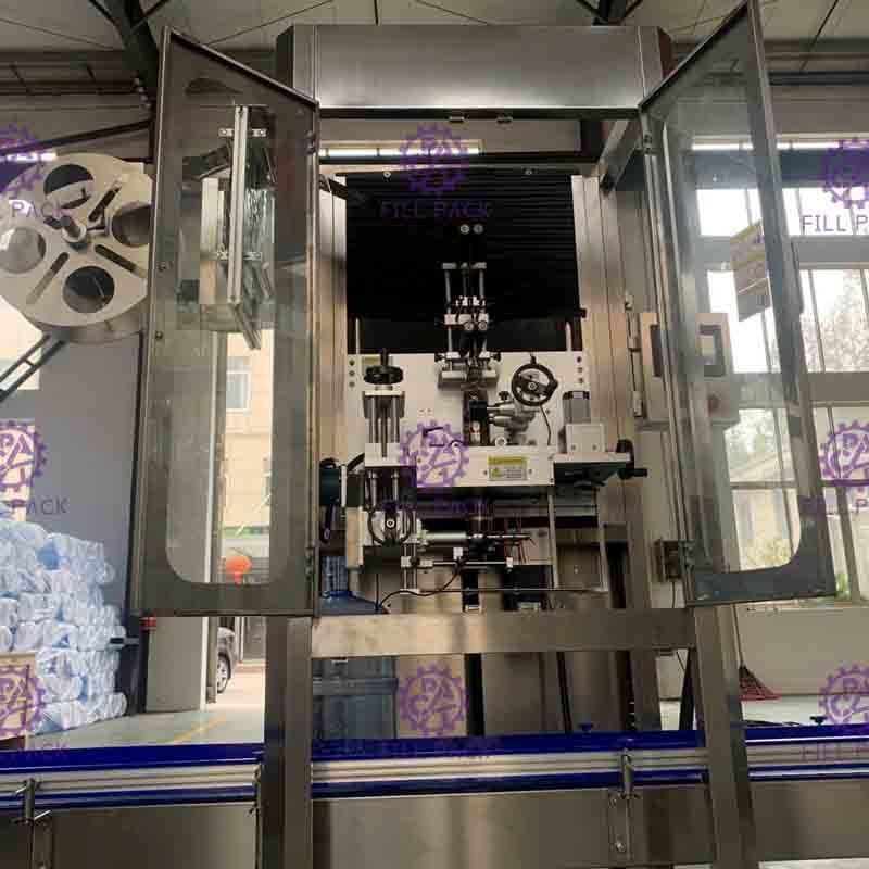 Gallonen-Flaschen-Etikettiermaschine PLC-Steuerung des Edelstahl-0-50BPM