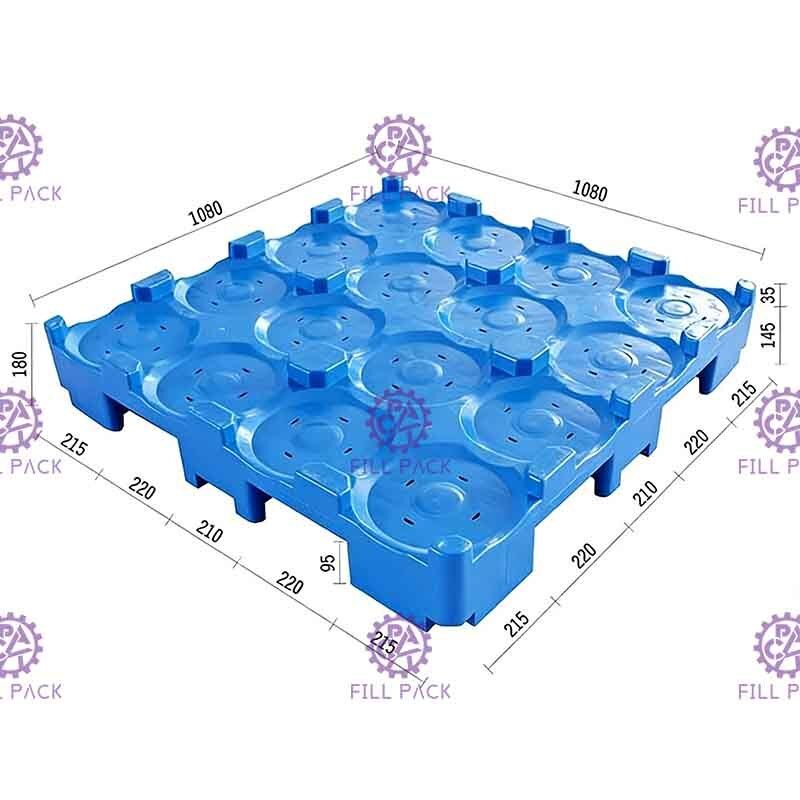 Besonders angefertigt färben Sie die 5 Schicht-untere aufbereitete Kunststoffpalette für das 5 Gallonen-Wasser-Flasche