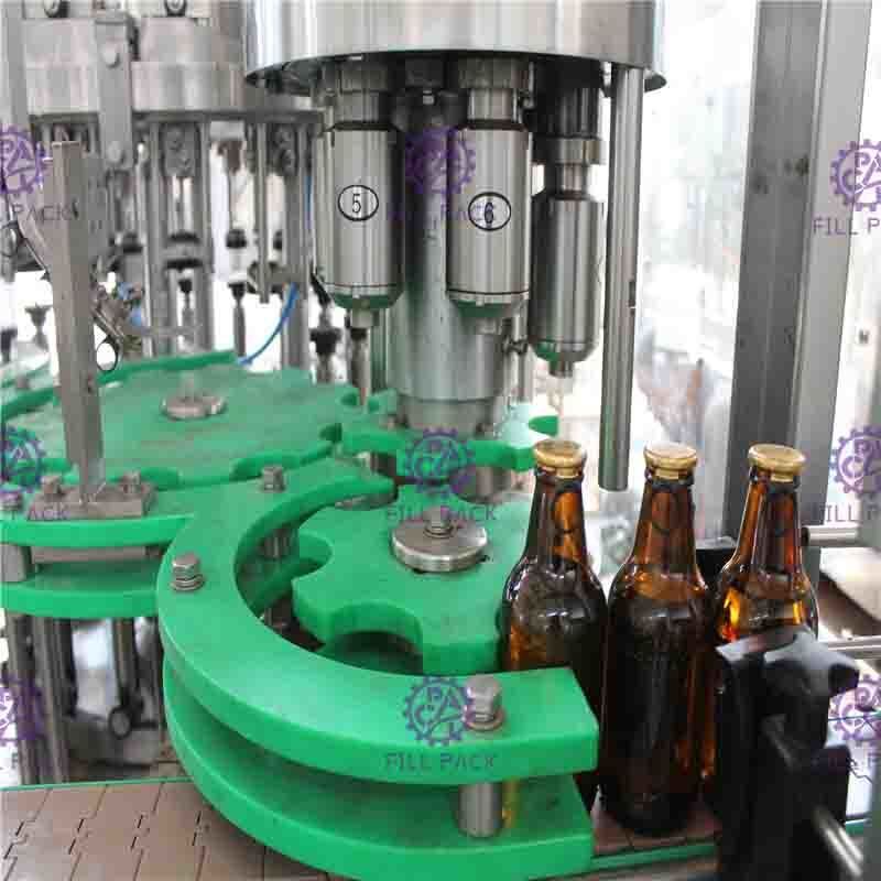 Glas-Flasche 3 in 1 Bier-waschender füllender und mit einer Kappe bedeckender Maschine für Zug Ring Cap