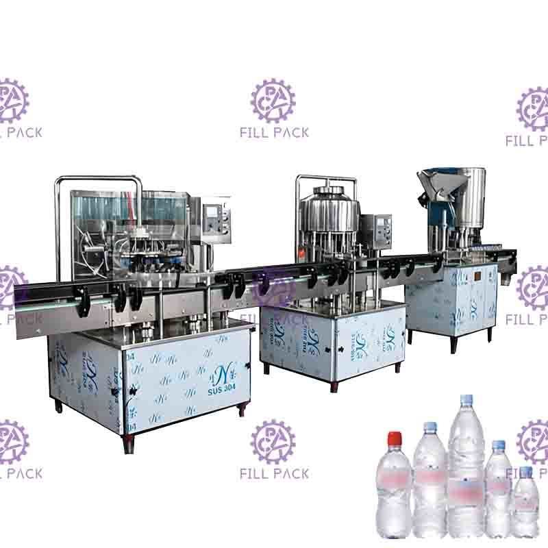 Mineral 2000BPH Monoblock, das füllende mit einer Kappe bedeckende Maschinen-lineare Art ausspült