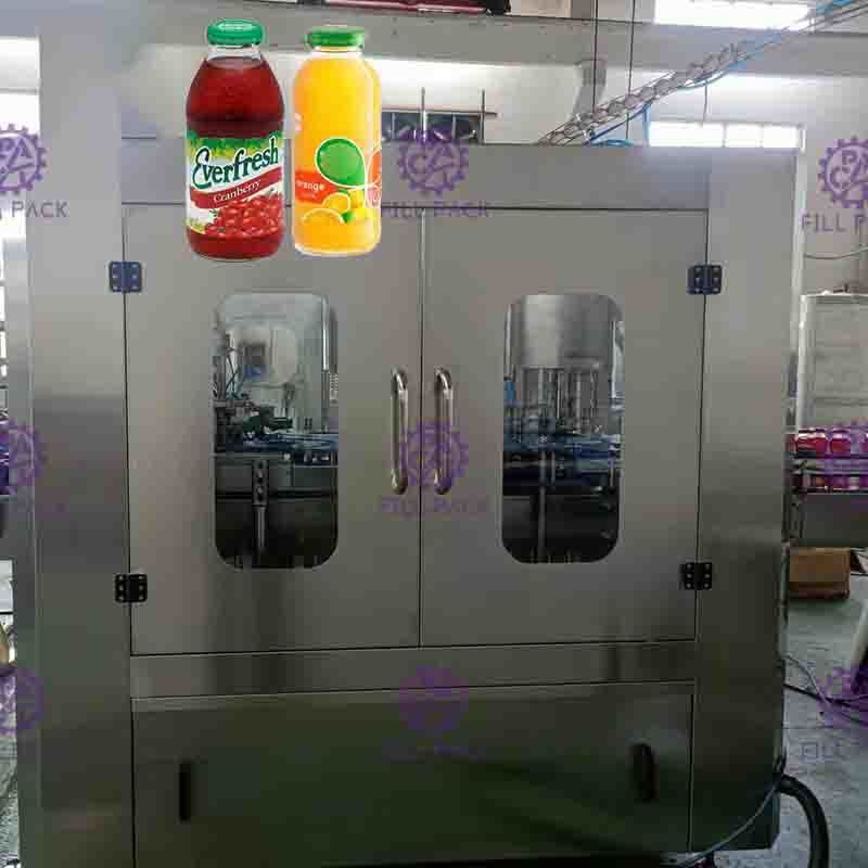 Selbst3 in 1 Massen-Körnchen-orange Juice Filling Equipment With-TORSION WEG von der Überwurfmutter